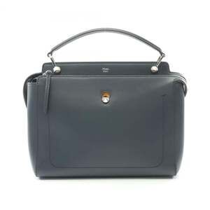 Fendi FENDI DOT COM handbag, leather, women's, navy, 8BN293